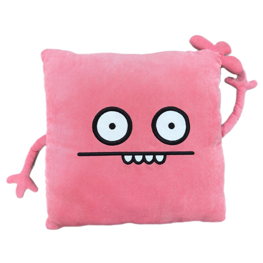 UglyDolls Moxy Pink Corduroy Plush Throw Pillow Character Cushion square monster